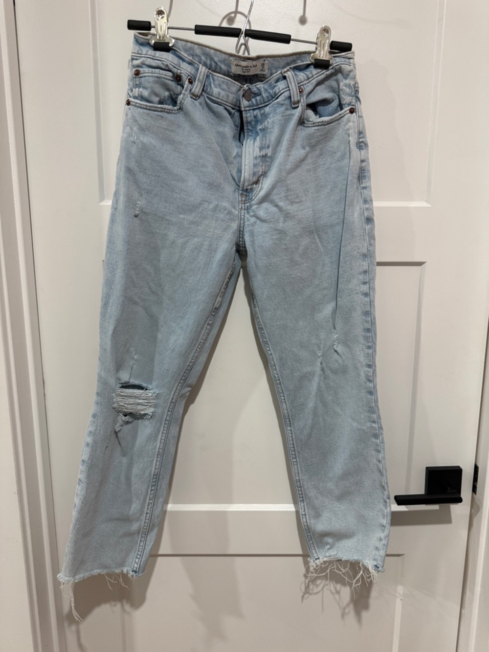 Abercrombie & Fitch Light Wash Distressed Jeans